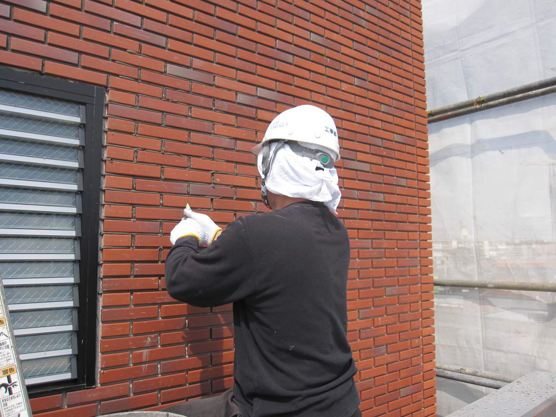 ALCにタイル張り　